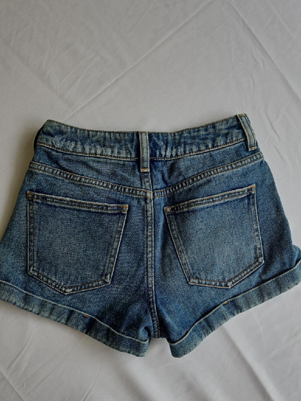 PacSun Women's Rolled Hem Blue Jean Shorts - Picture 2 of 5